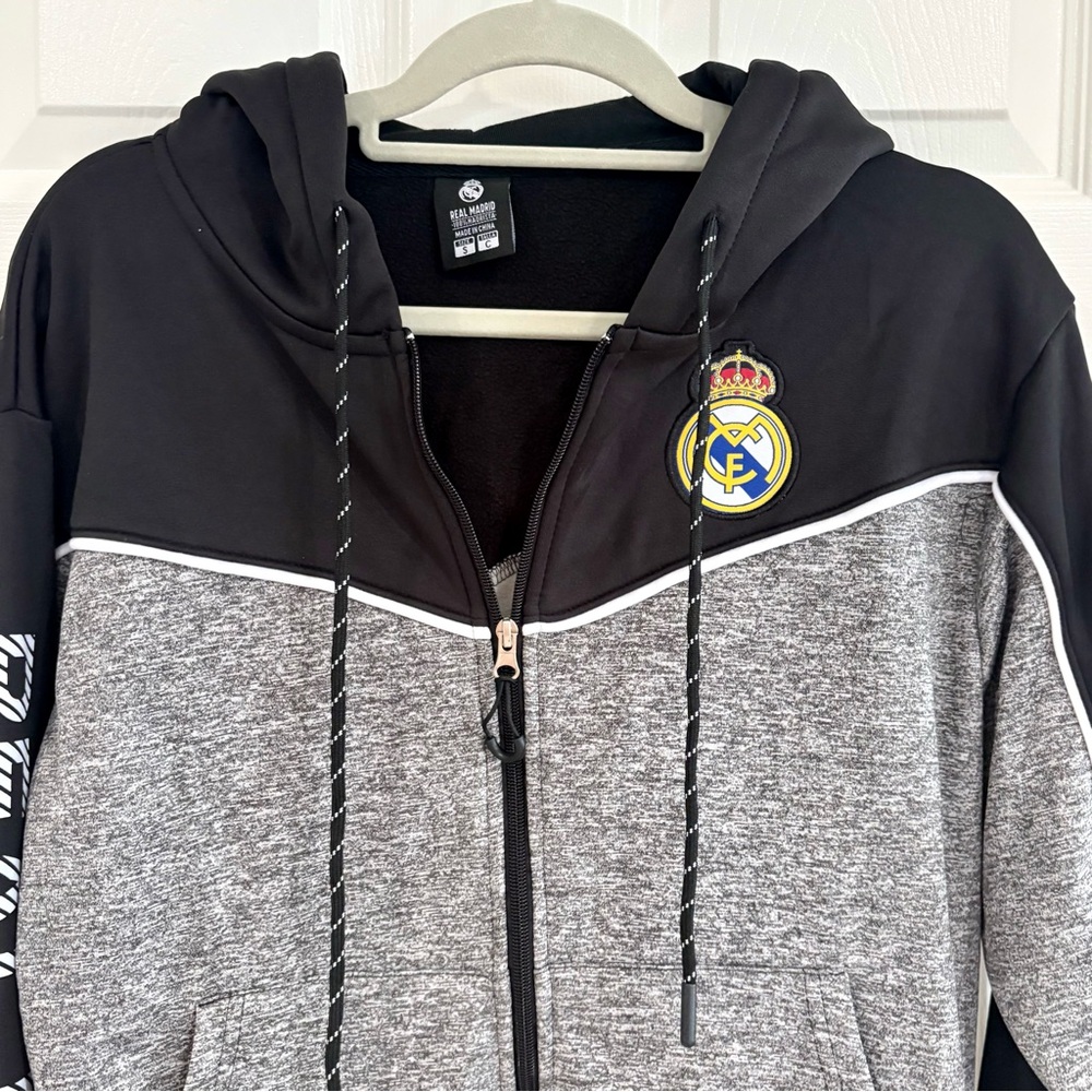 Icon Sports Real Madrid Soccer  Full Zip Hoodie Sweatshirt Jacket Men Sz S NWOT - Picture 7 of 16
